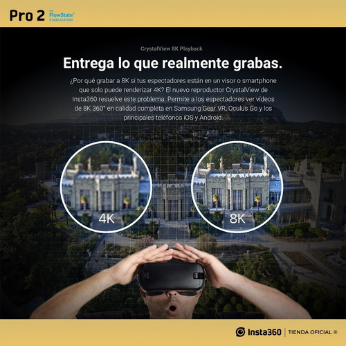 Imagen 6 de 10 de Camara Insta360 Pro 2 + Farsight Edition Tienda Oficial