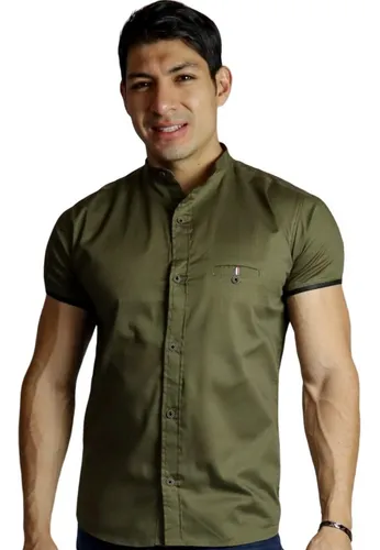 mínimo Blanco Álbum de graduación Camisa Militar Hombre | MercadoLibre 📦