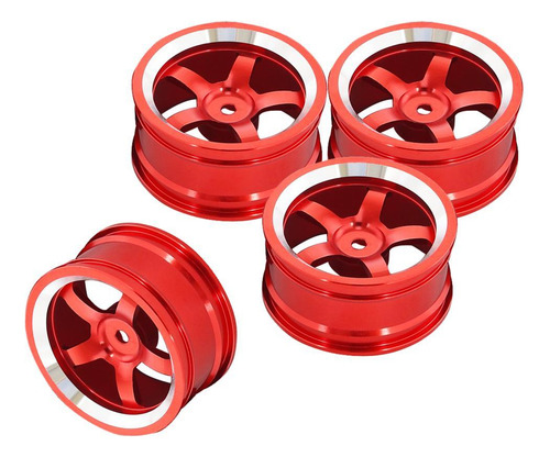 4 Unids/set 1/10 Rc Llanta De Coche Para 1/10 Hsp Hpi Rojo