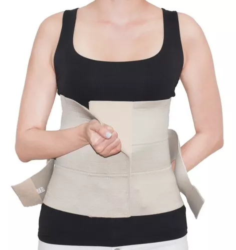 Faja Abdominal Post Operatoria Talla S 4 Paneles. A=30cm Obbomed Beige  Ajustable