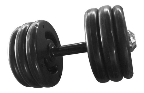 Dumbbell Injetado Pegada Emborrachada Academia Fitness 20kg