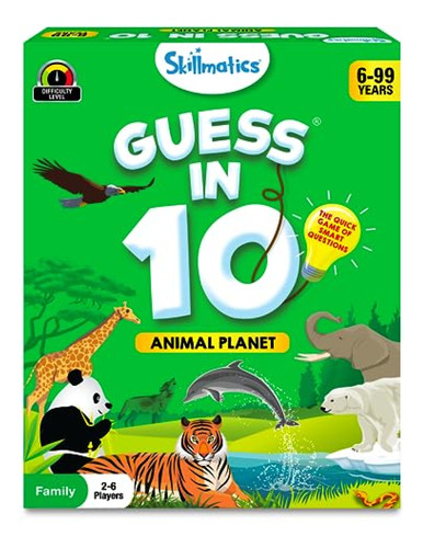 Juego De Cartas Skillmatics: Guess In 10 Animal Planet, Perf