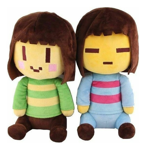 2pcs Undertale Frisk Chara Boneca Pelúcia Brinquedo Presente