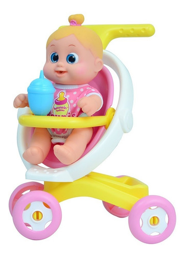 Muñeca Bebita Con Cochecito Bouncin 801004