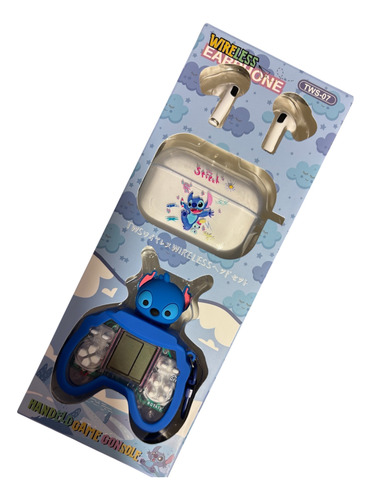 Auricular Y Consola De Juegos Retro Mario G , Stich , Venom Azul