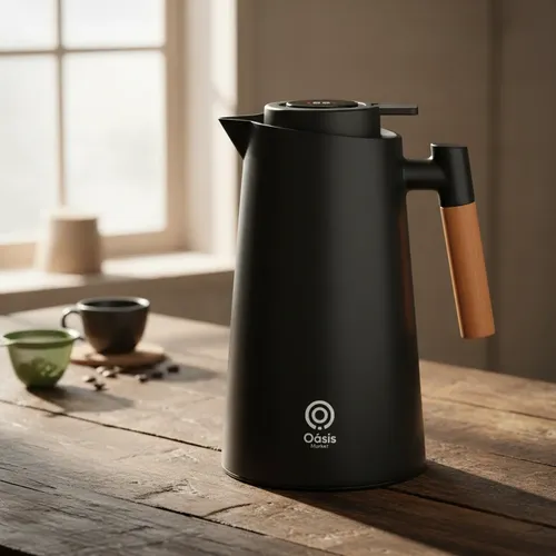 Garrafa Térmica 1 Litro Com Termômetro Led Para Chás Café Preto