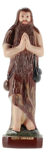 Escultura católica de yeso de San Onofre, 20 cm, imagen marrón
