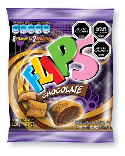 Flips Sabor Chocolate Bolsa 120 Gramos Cereal