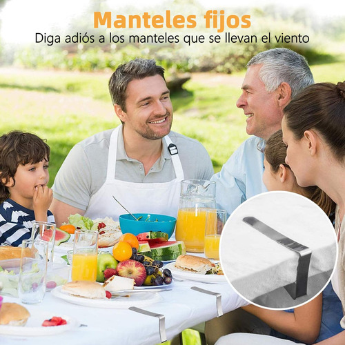 Clips Para Mantel Soporte De Acero Inoxidable Reutilizables