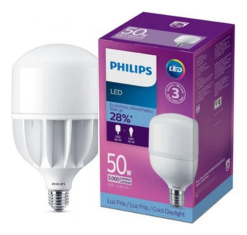 Bombillo Led Tforce 50w 6500k  E27 Philips Industrial