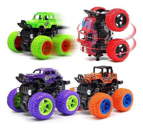 4 Vehiculos Lefei Monster Truck De Juguete Para Ninos