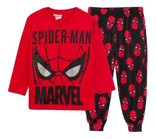 Pijama Manga Larga Hombre Araña Spiderman Licencia Original