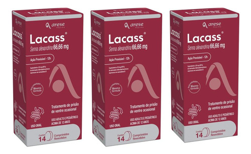 Kit Lacass 66,66mg Com 3 Caixas De 14 Comprimidos Cada