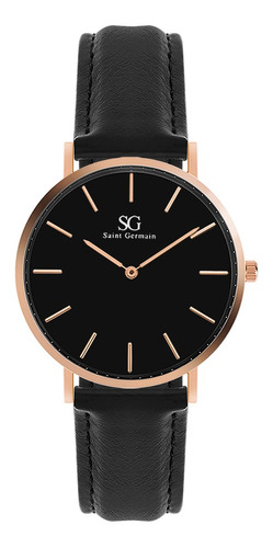 Relógio Saint Germain Murray Black Rosé Gold 32mm