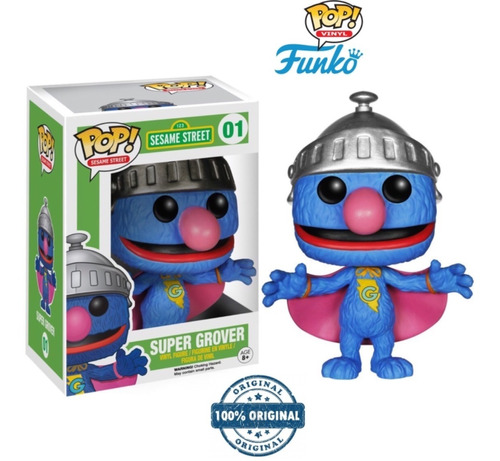 Funko Pop Plaza Sésamo Super Grover No Cookie Monster 