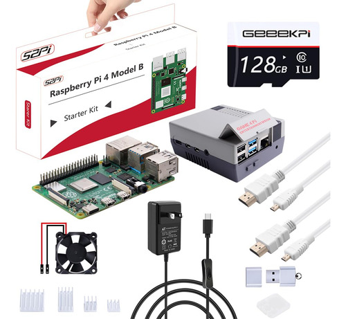 Geeekpi Raspberry Pi 4 Kit De Inicio De 8 Gb - Edición De .