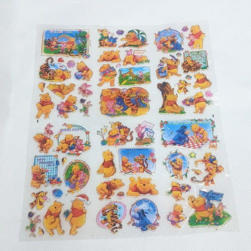 Stickers Plancha + 50 Stickers Winnie The Pooh Snoopy Barbie