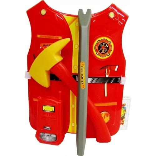 Set Accesorios Bombero Juguete En Bolsa