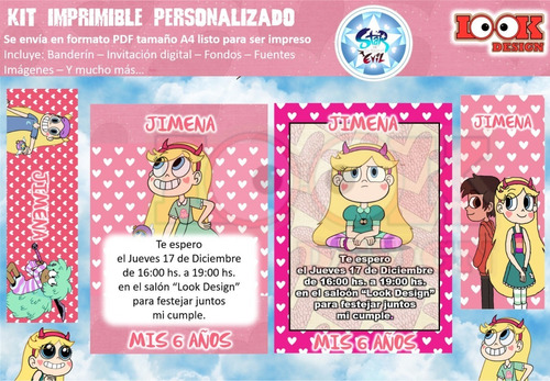 Kit Imprimible Candy Bar Star Las Fuerzas Mal Personalizado