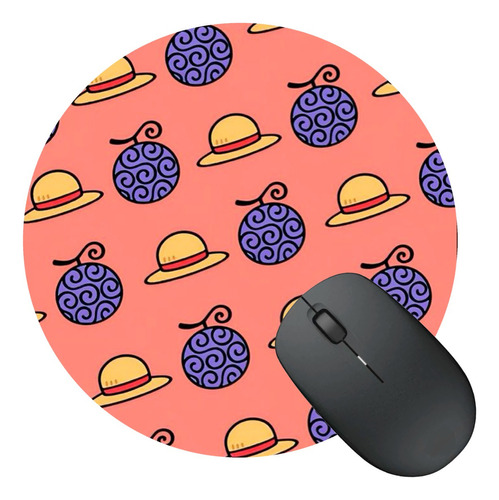 Mousepad Redondo Nuevo Alfombrilla One Piece Sombrero Fruta