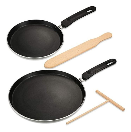 2 Piezas De Sartén Antiadherente De Crepe De Cocina Tortill