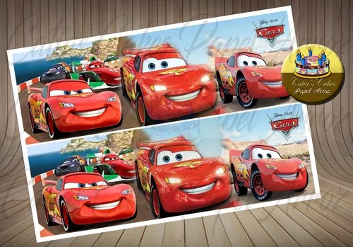 Carros Cars Disney M02 - Papel De Arroz Para Bolo Comestível