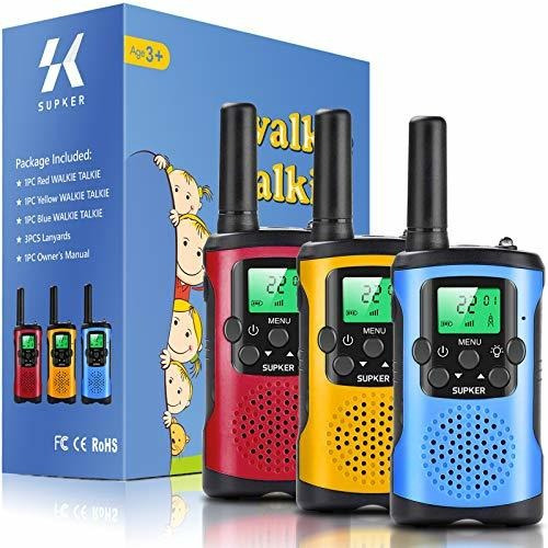 Walkie Talkies Para Niños Paquete De 3 Unidades