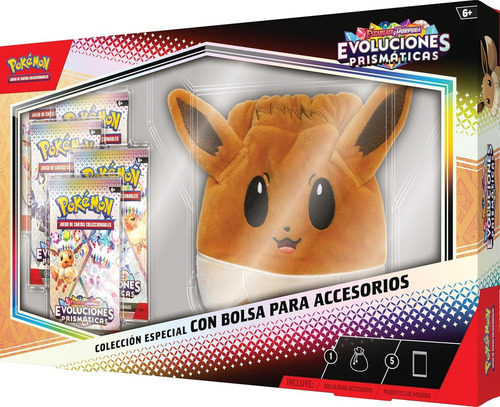 Pokémon Prismatic Evolutions Accessory Pouch Español Promo Evoluciones Prismaticas Coleccion Especial Con Bolsa Para Accesorios
