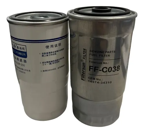 Kit 2 Filtros Combustível Xcmg Lw180kv 860141361 / 860141362
