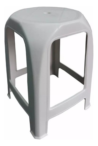 Banqueta Plastica Apilable, Reforzada, Blanca 80 Kg 30 Un.