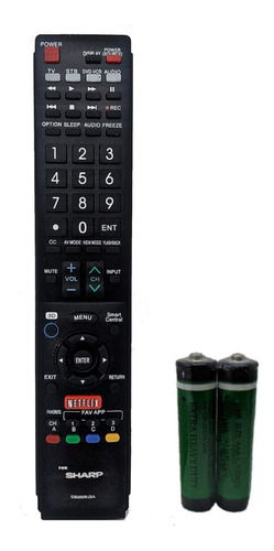 Control Para Tv Smartv Sharp Modelos Aquos + Pilas