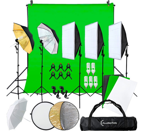 Kit Estudio Fotografico Set Softbox Cicloramas Sombrilla