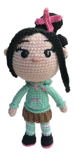 Vanelope Amigurumi Muñeca Tejida Ralph Demoledor Vanellope