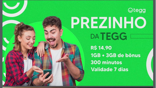Chip Virtual Tegg Telecom (esim, Envio Por E-mail)