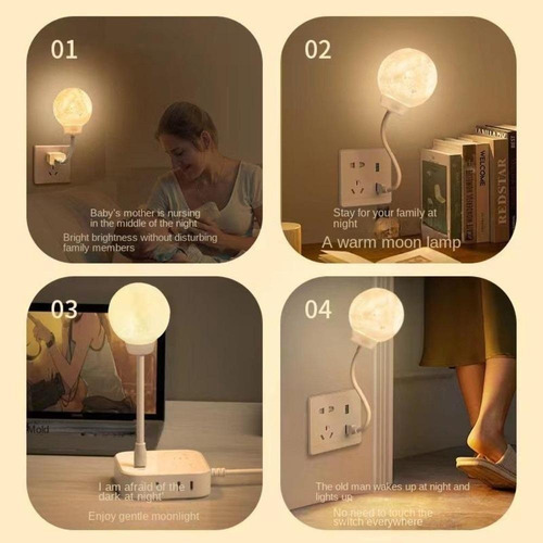 Lámpara Para Dormir Usb Con Protección Ocular Junto A La Cam