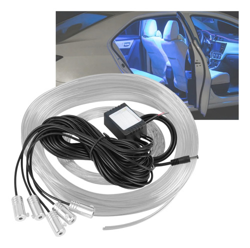 Led Rgb Fibra Ot Wireless Interior Carro Controle Por App