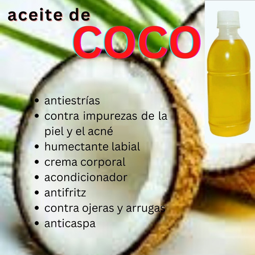 Aceite De Coco Grado Cosmético