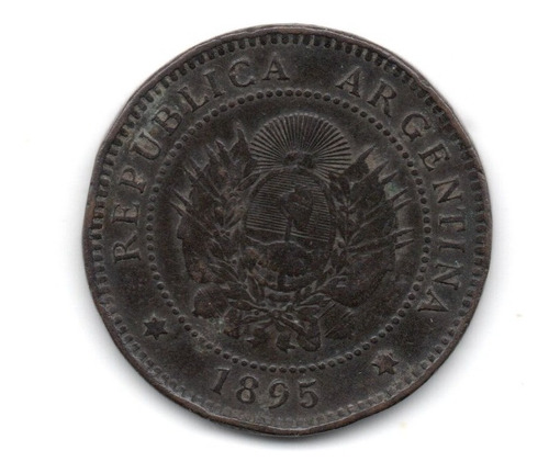 Argentina Moneda 1 Centavo Patacon 1895 Cj#50.3 Muy Escasa