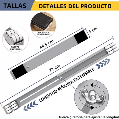 Base para lavadora con freno, base móvil regulable, para lavadora,  secadora, frigorífico, carga 300 kg, gris JM