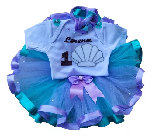 Conjunto Tutu da Pequena Sereia - Roupa de Festa