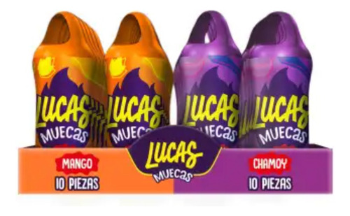 3 Pza Paleta Con Chile En Polvo Lucas Muecas Mango Y Chamoy