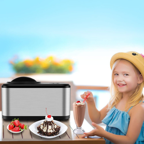 Maquina P/ Hacer Helado Kumio Con 4 Modos, Lcd, 1.5 L
