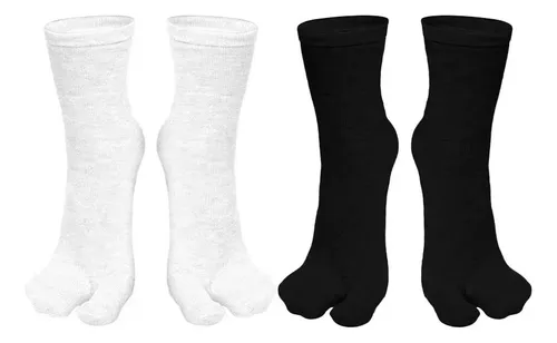 2 Pares De Calcetines Unisex Con Punta Tabi Para Kimono Y Sa