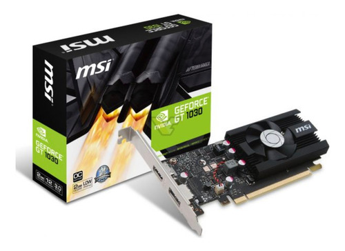 Placa de video Nvidia MSI  GeForce 10 Series GT 1030 GEFORCE GT 1030 2G LP OC OC Edition 2GB