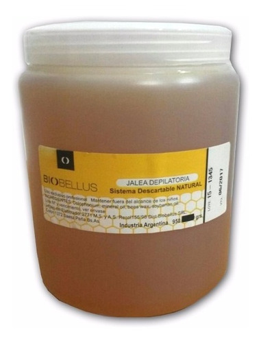 Cera Depilatoria Descartable Biobellus Jalea Natural 950grs