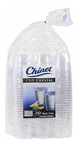 Chinet Cristal Cortado 10 Oz De Plástico Copas (150count), 1
