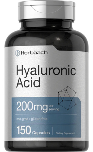 Horbaach Acido Hialuronico 200 Mg 150 Caps Cabello Y Piel