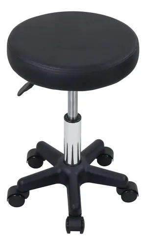 comprar Taburete Redondo Ajustable Con Ruedas Para Spa Y Masaje Negr