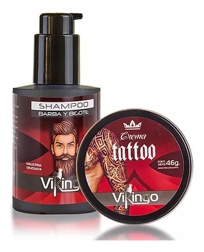 Shampoo Para Barba Y Crema Para Tatuaje