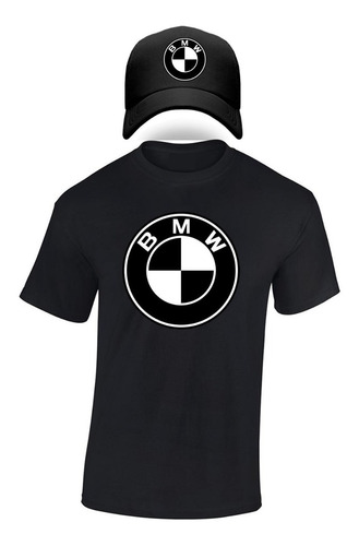 Camiseta Y Gorra Bmw Hombre 100%algodon